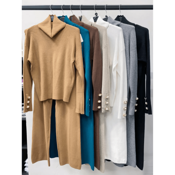 Ensemble pull col roulé et pantalon large