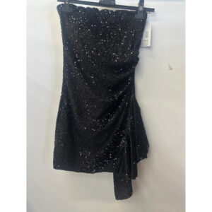 Robe noire bustier à sequins Réf 20251150